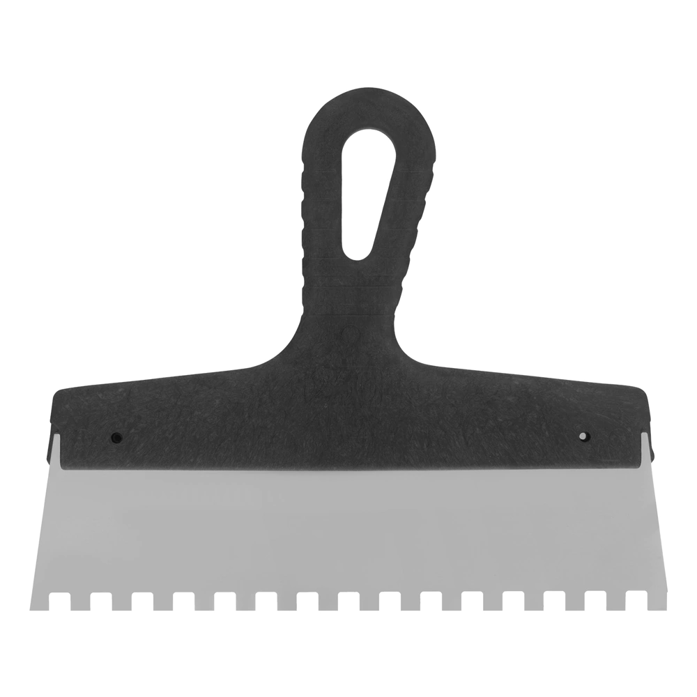 Зубчатый шпатель 250 мм зуб 8х8 мм нержавеющая сталь Сибртех