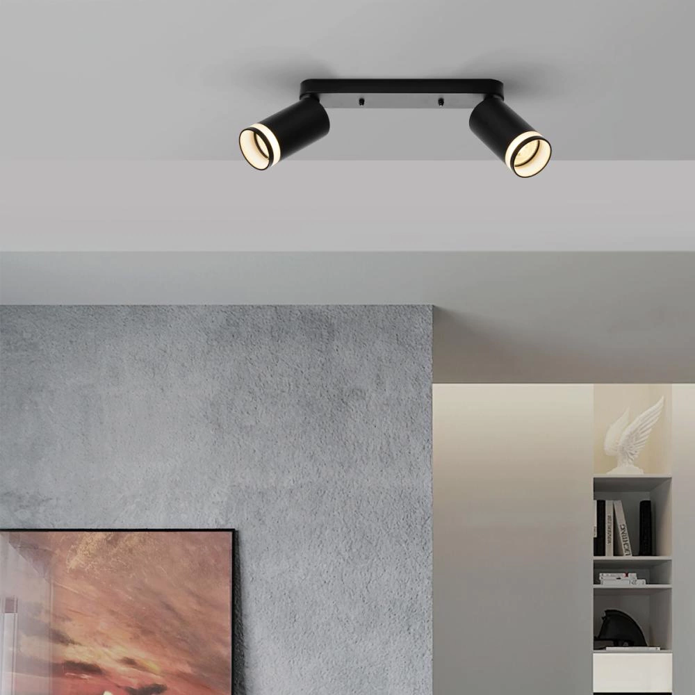 Светильник спот 2х35 Вт GU10 черный IN HOME Визарт