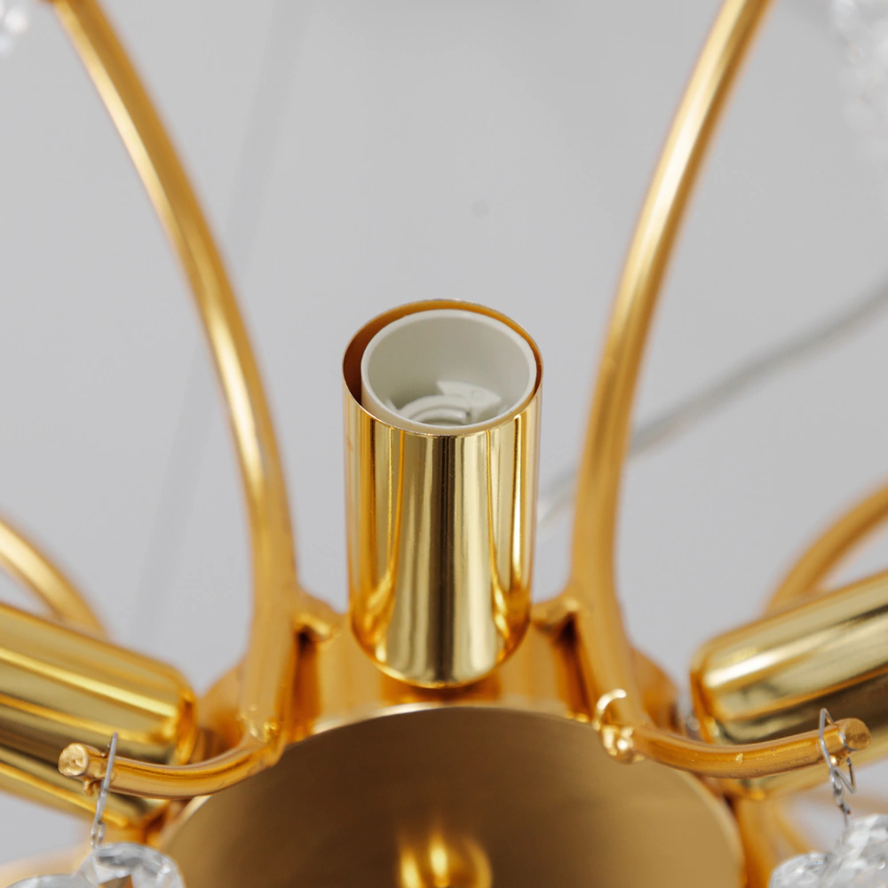 Люстра подвесная 6х40 Вт Е14 золото NEODECO Хейли