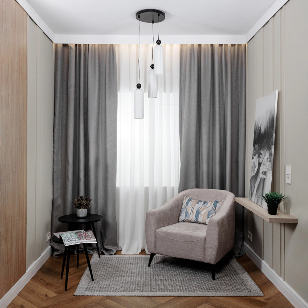 Светильник подвесной 3х40 Вт Е14 черный/белый NEODECO Ральф