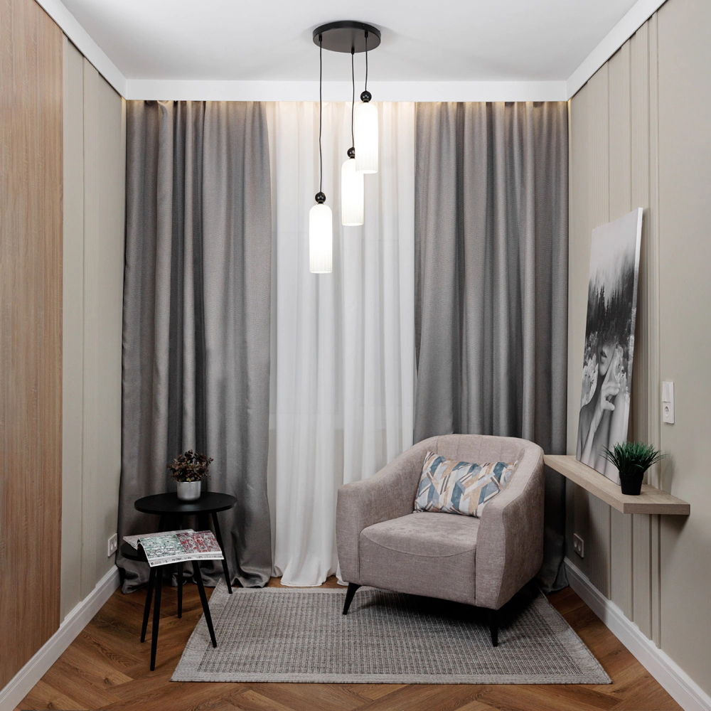 Светильник подвесной 3х40 Вт Е14 черный/белый NEODECO Ральф