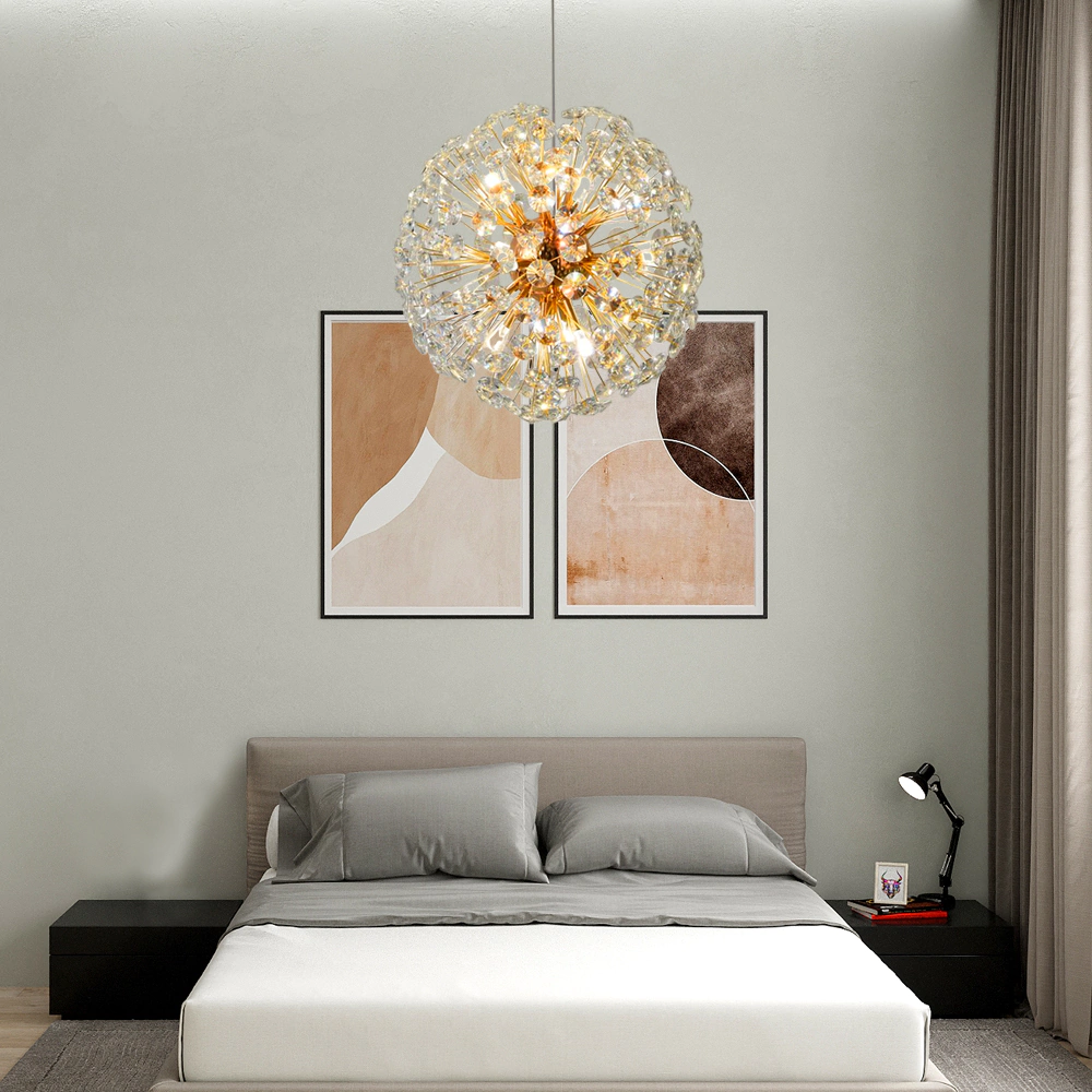 Люстра подвесная 9х40 Вт G9 золото Росток Катис