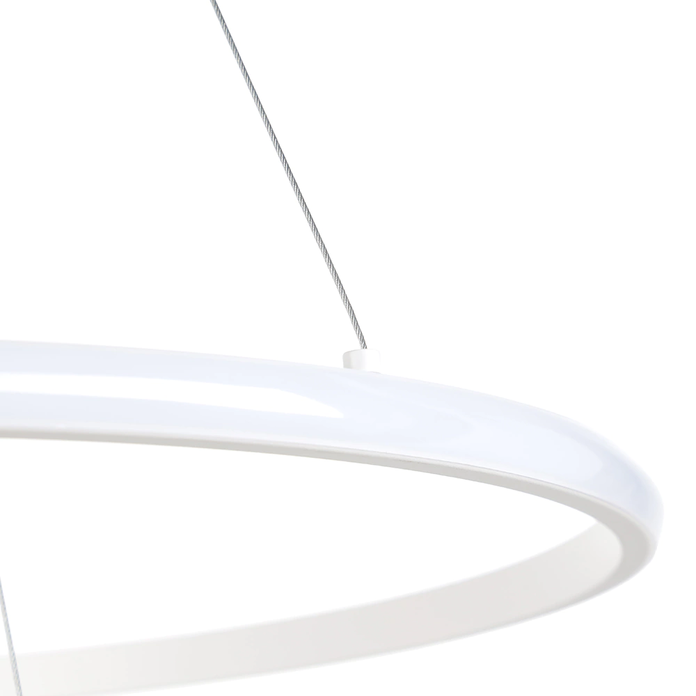 Люстра подвесная LED 140 Вт с пультом ДУ белый NEODECO Ринг