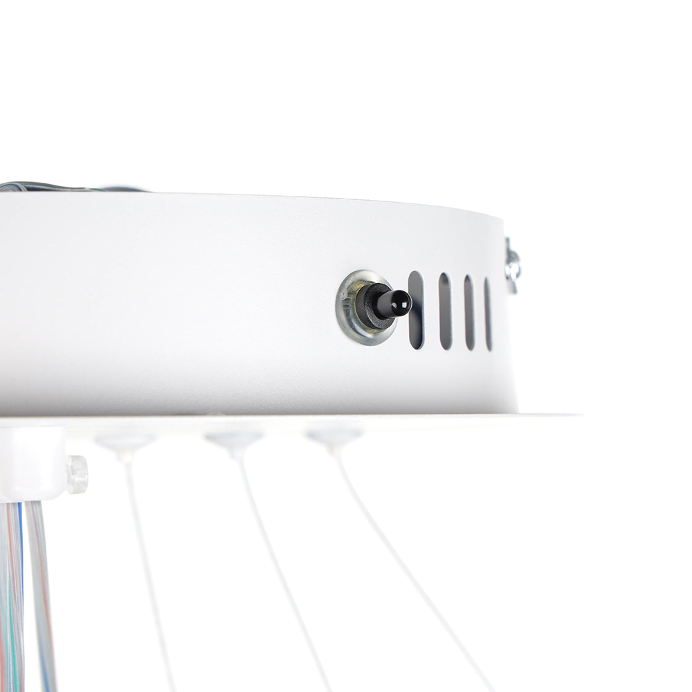 Люстра подвесная LED 140 Вт с пультом ДУ белый NEODECO Ринг