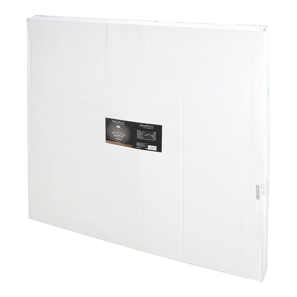 Люстра подвесная LED 140 Вт с пультом ДУ белый NEODECO Ринг