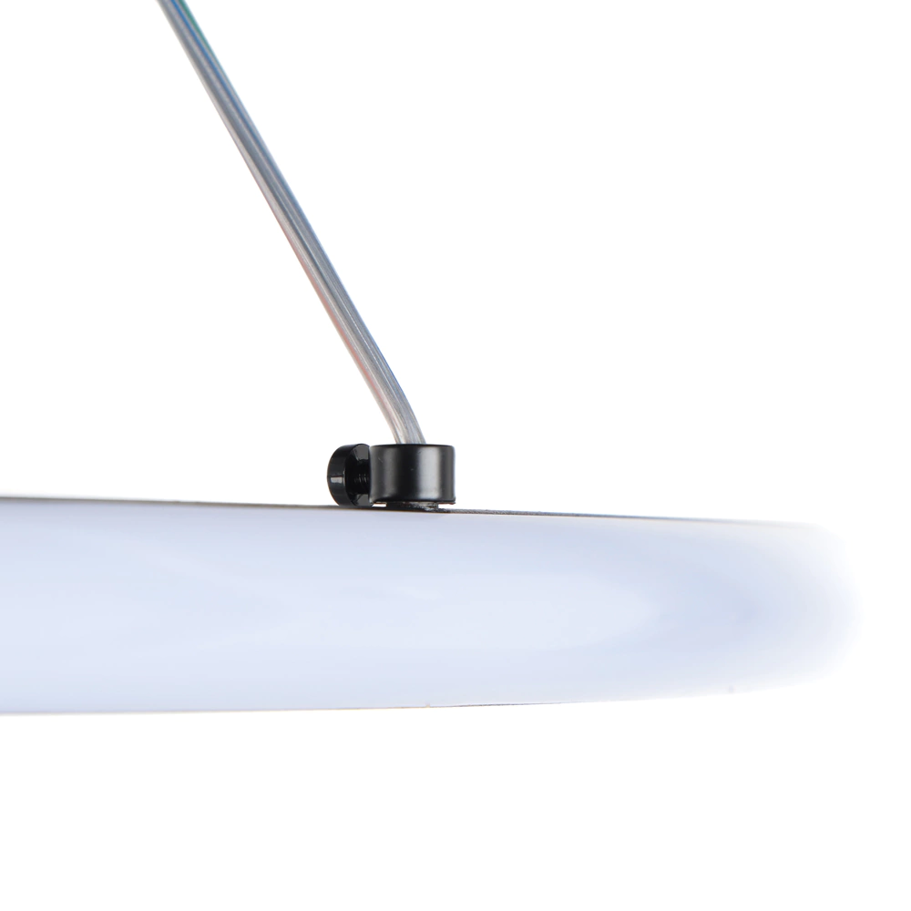 Люстра подвесная LED 140 Вт с пультом ДУ черный NEODECO Ринг