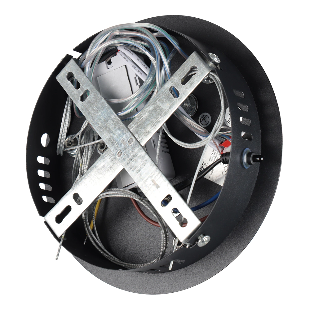 Люстра подвесная LED 80 Вт с пультом ДУ черный NEODECO Ринг