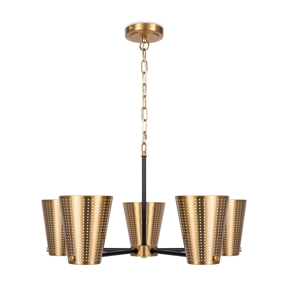 Люстра подвесная FREYA Китао 5х40 Вт Е14 бронза