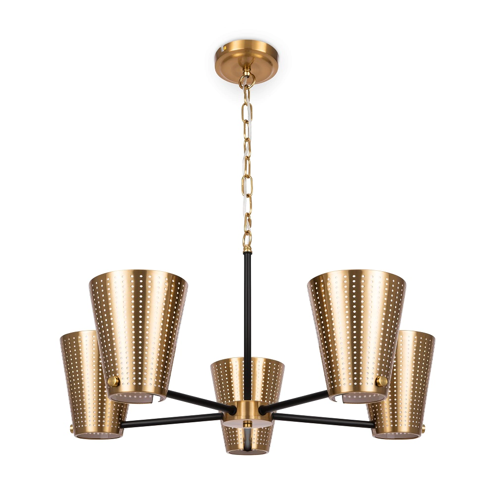 Люстра подвесная FREYA Китао 5х40 Вт Е14 бронза