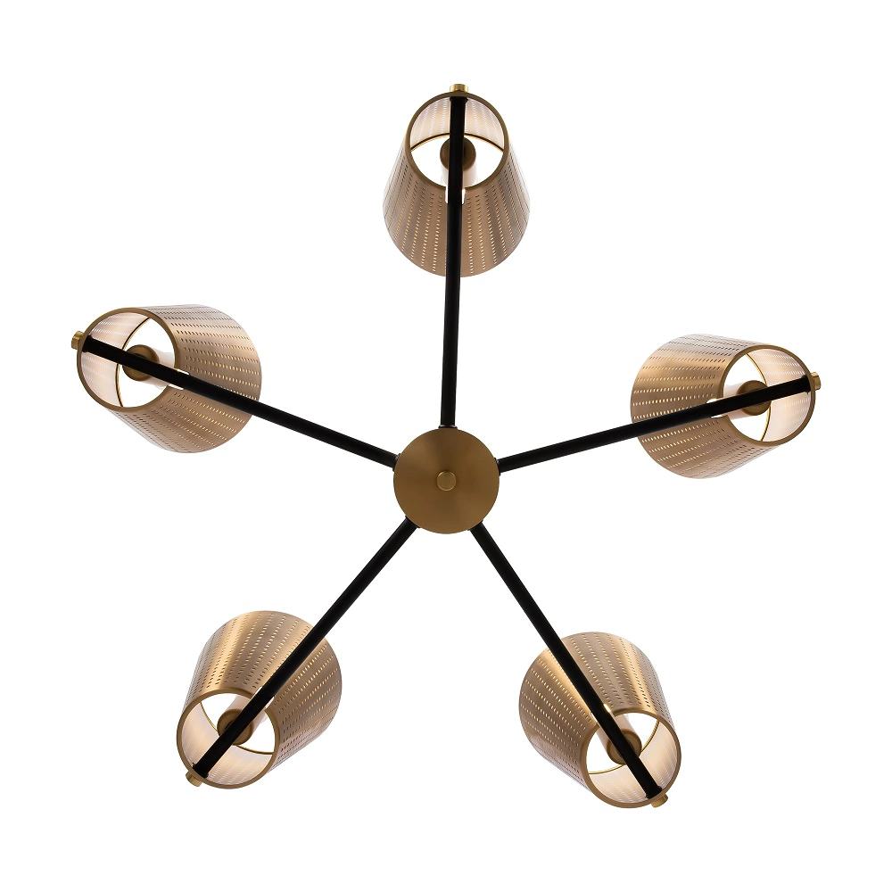 Люстра подвесная FREYA Китао 5х40 Вт Е14 бронза