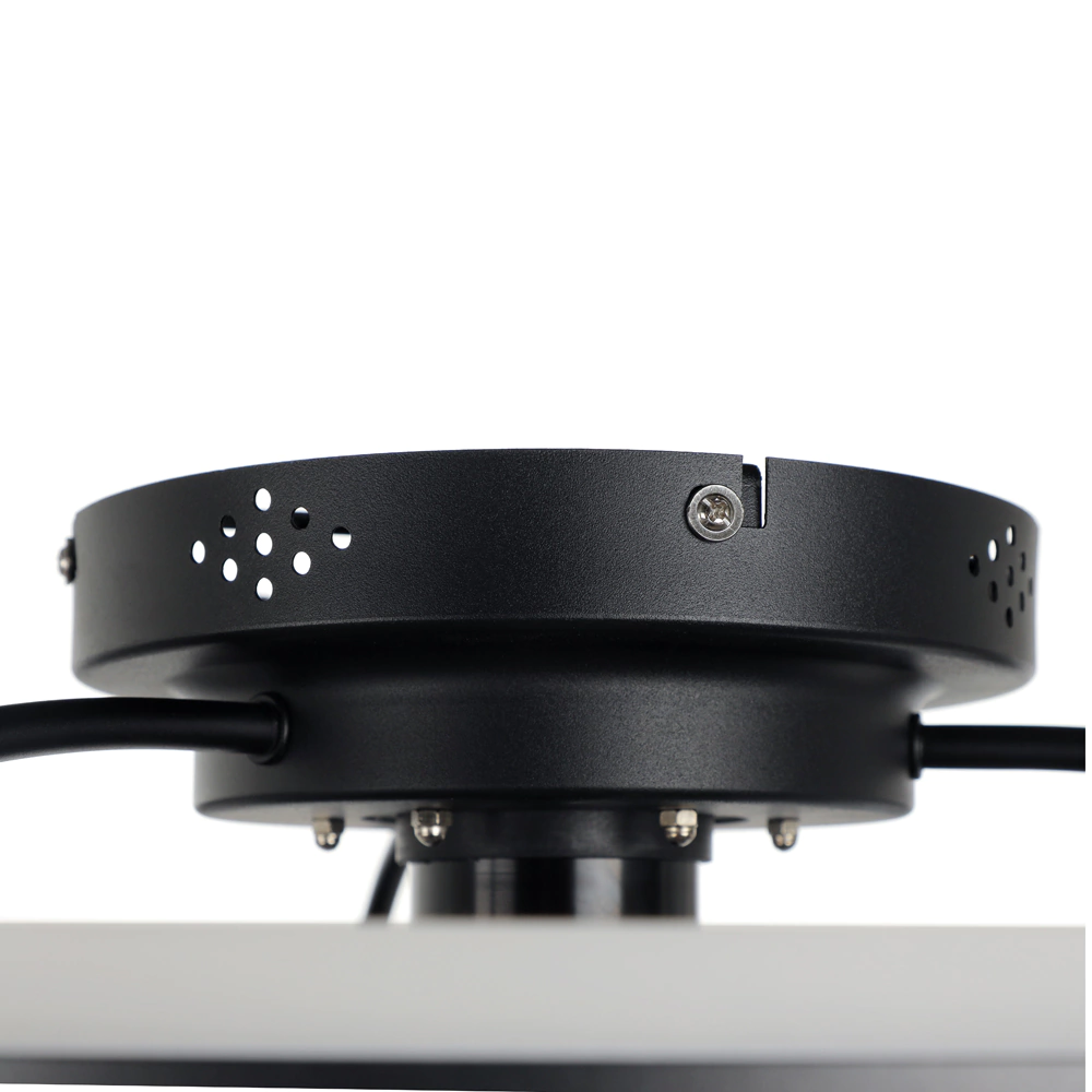 Люстра-вентилятор потолочная NEODECO Гиус LED 30 Вт с пультом ДУ черный