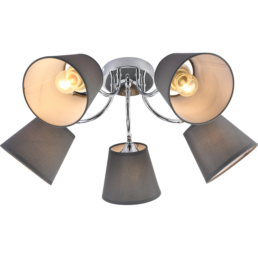 Люстра потолочная Rivoli Алекса 5х60 Вт Е27 хром