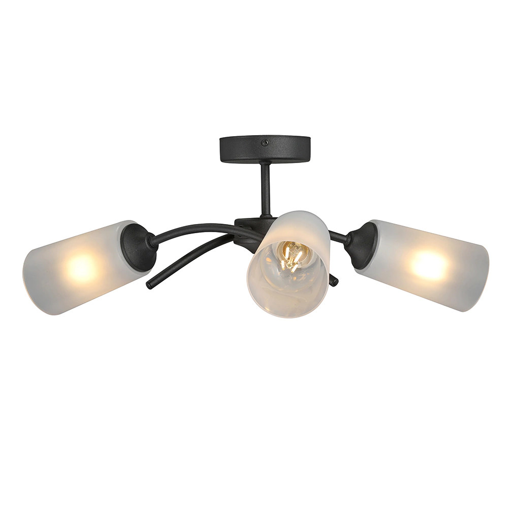 Люстра потолочная Vitaluce Бард 3х40 Вт Е27 черный