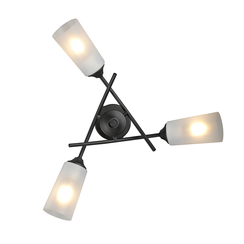 Люстра потолочная Vitaluce Бард 3х40 Вт Е27 черный