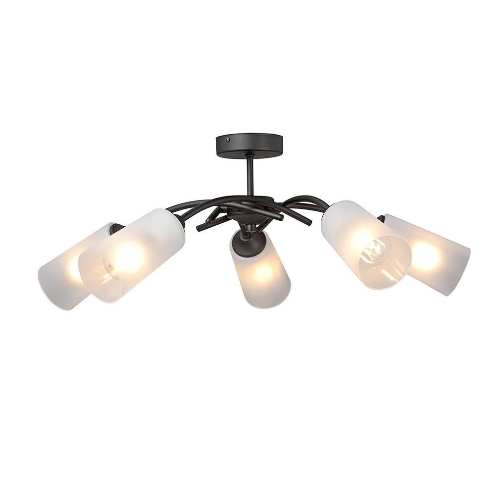 Люстра потолочная Vitaluce Бард 5х40 Вт Е27 черный