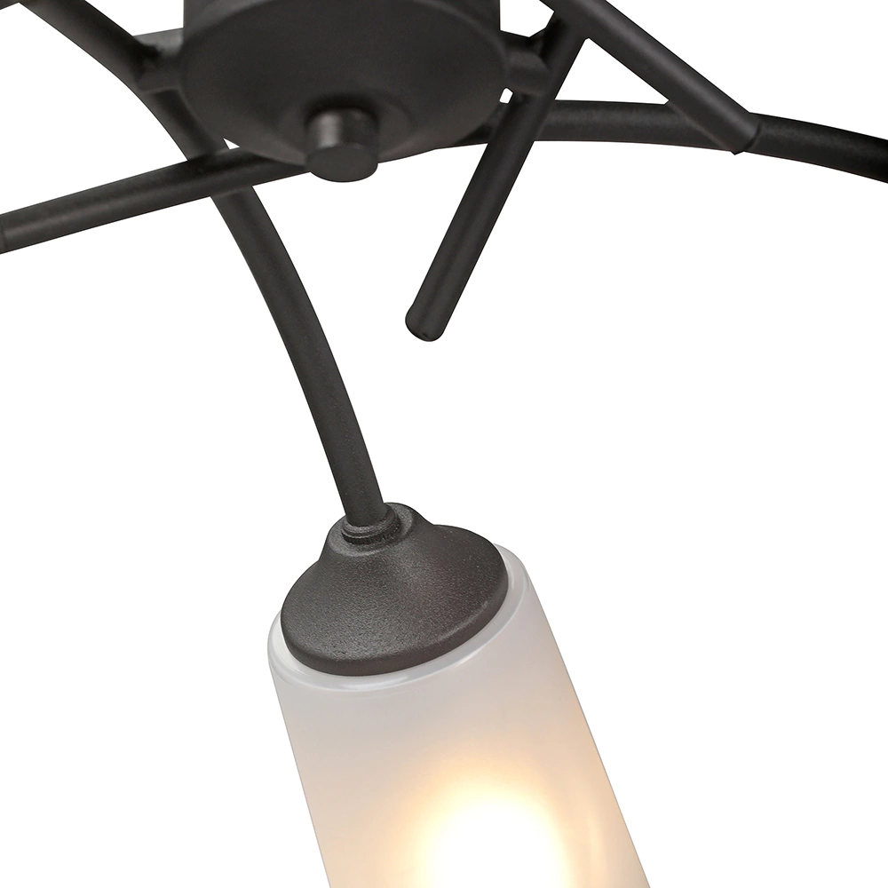 Люстра потолочная Vitaluce Бард 5х40 Вт Е27 черный