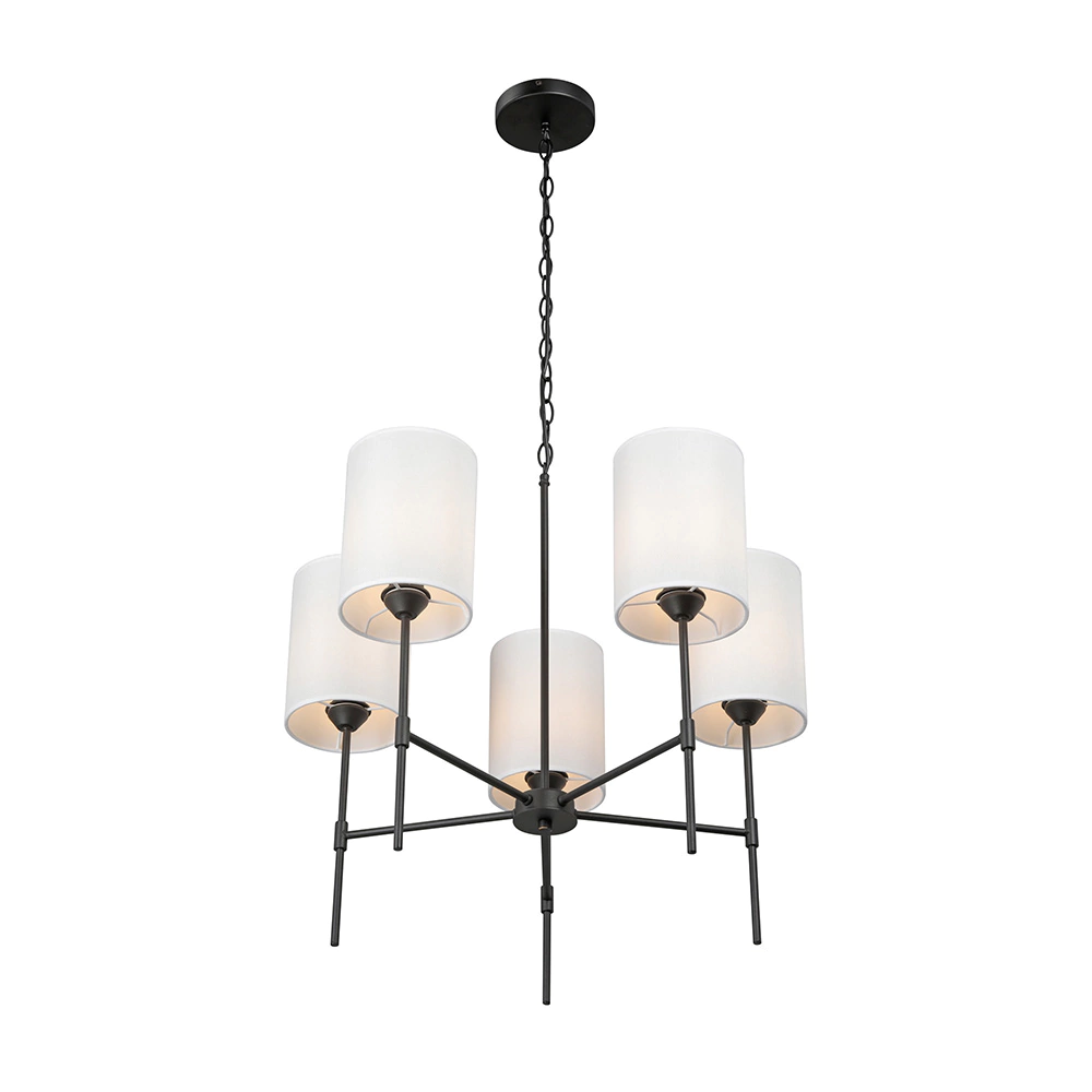 Люстра подвесная 5х40 Вт Е27 черный Vitaluce Ганим