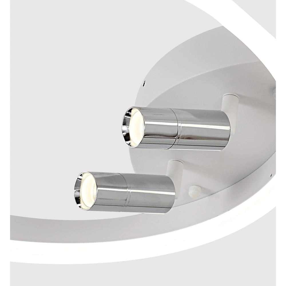 Люстра потолочная Schaffner Руло LED 56 Вт + 6 Вт белый/хром