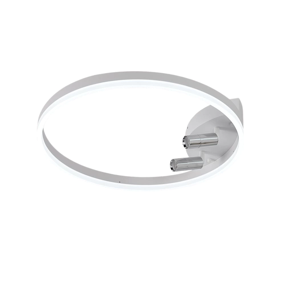 Люстра потолочная Schaffner Руло LED 56 Вт + 6 Вт белый/хром