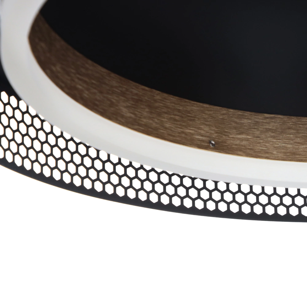 Люстра потолочная NEODECO Арбис LED 60 Вт с пультом ДУ черный