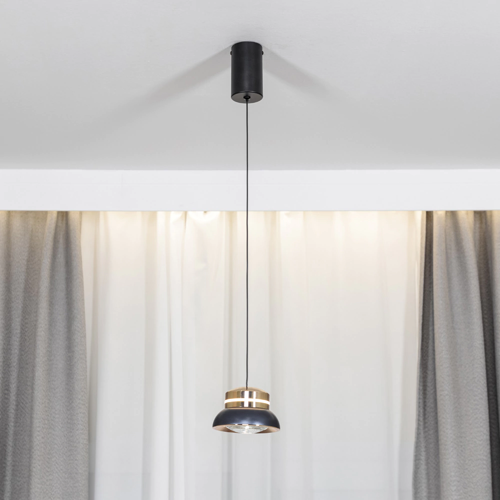 Светильник подвесной LED 7 Вт синий/золото NEODECO Бакет