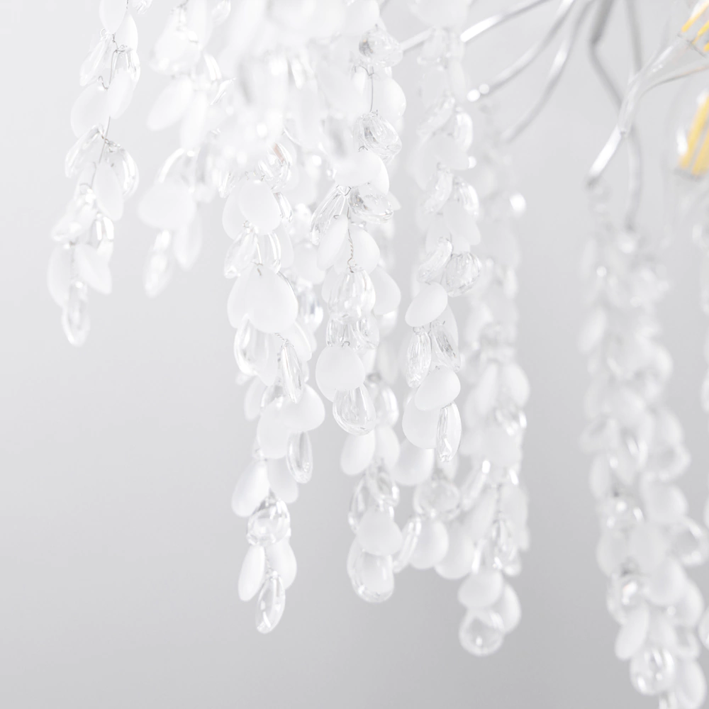 Люстра потолочная NEODECO Есина 8х40 Вт Е14 хром