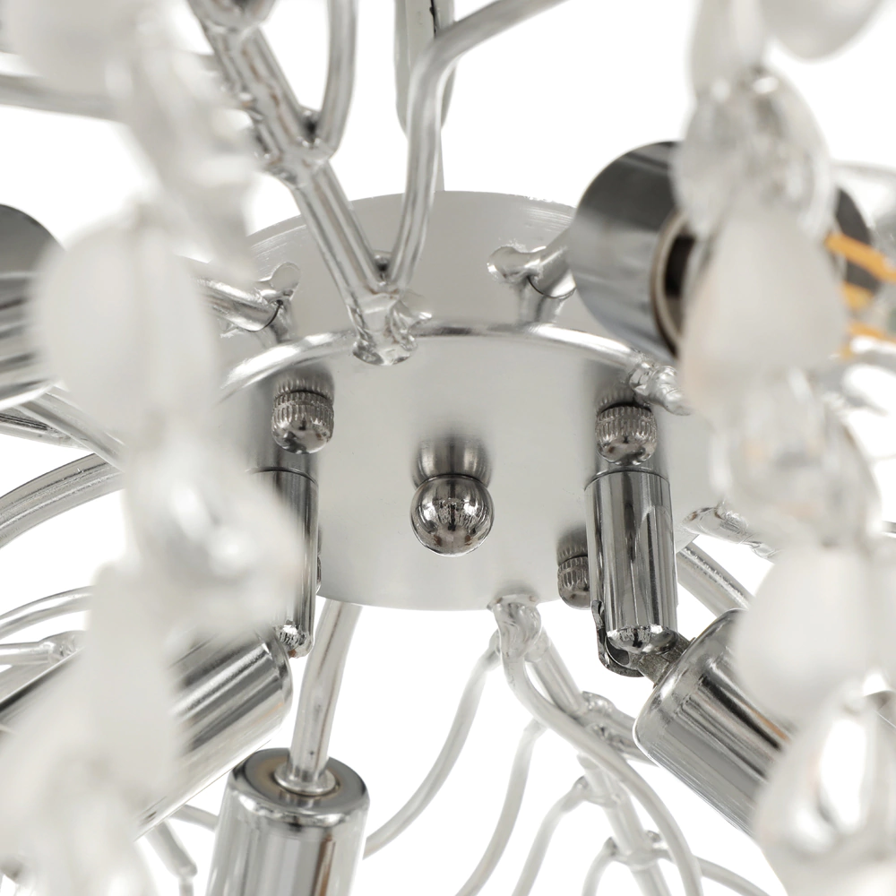 Люстра потолочная NEODECO Есина 8х40 Вт Е14 хром