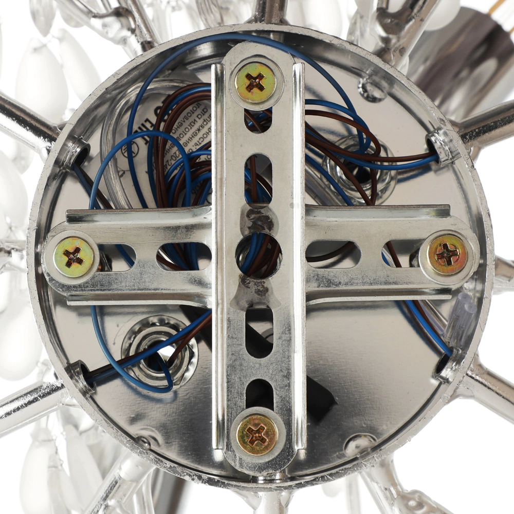 Люстра потолочная NEODECO Есина 8х40 Вт Е14 хром