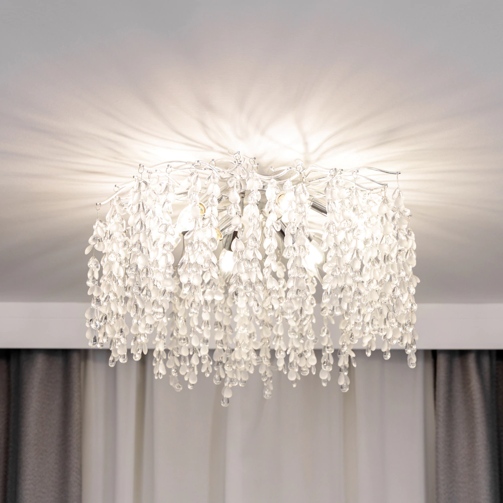 Люстра потолочная NEODECO Есина 8х40 Вт Е14 хром