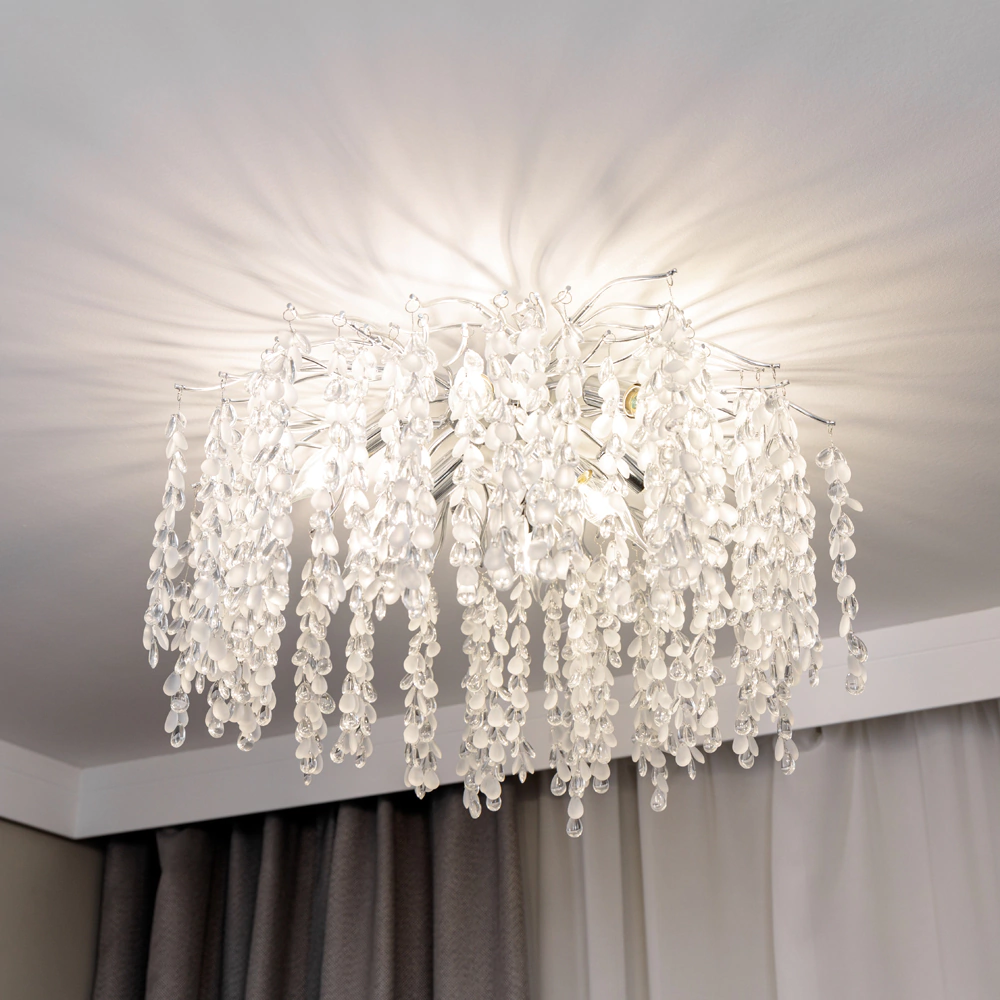 Люстра потолочная NEODECO Есина 8х40 Вт Е14 хром