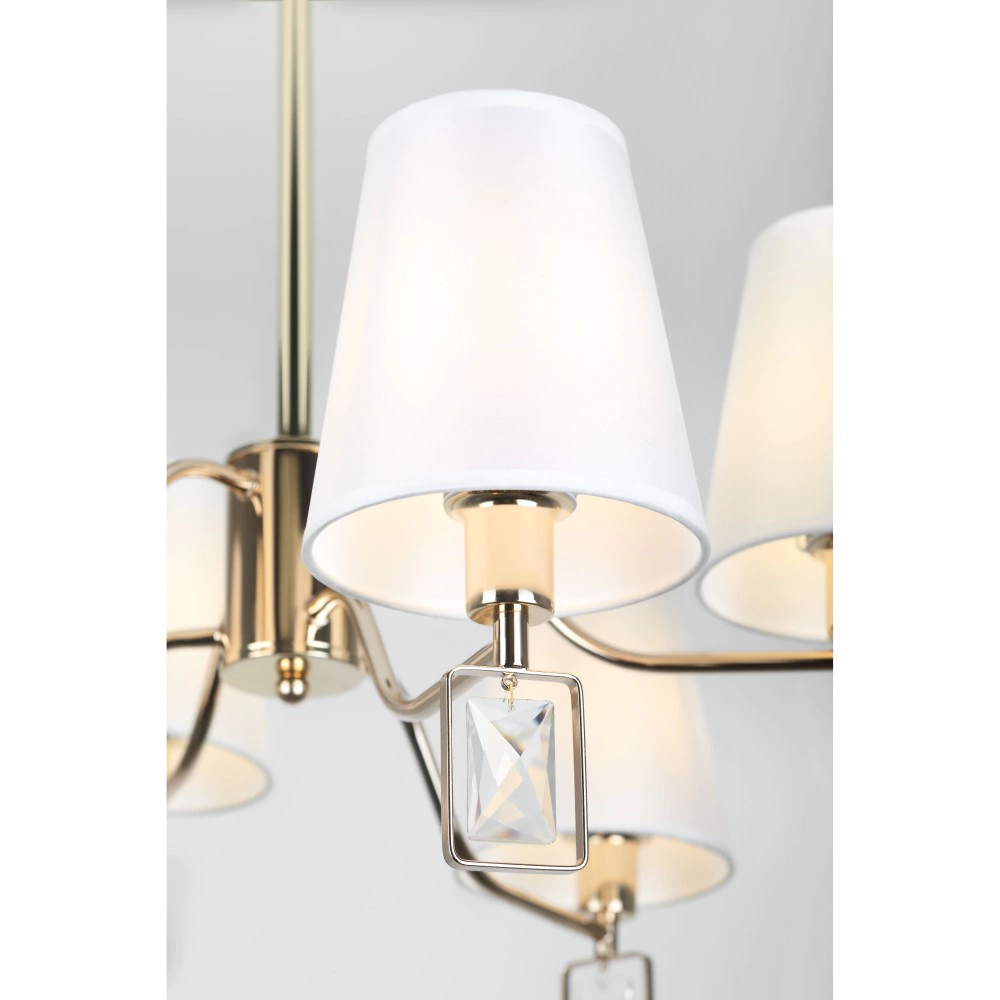 Люстра потолочная Rivoli Кристал 6х40 Вт Е14 золото