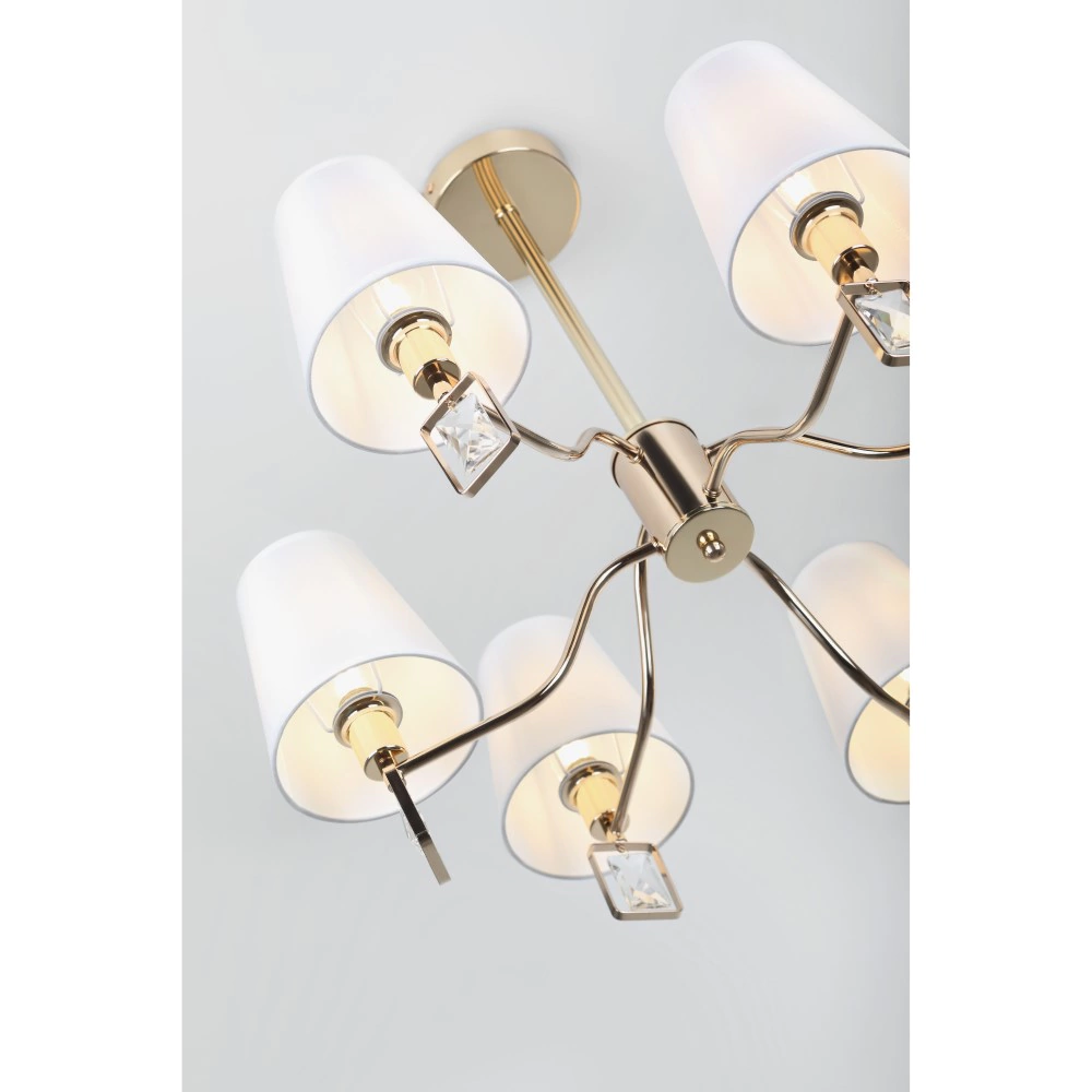 Люстра потолочная Rivoli Кристал 6х40 Вт Е14 золото