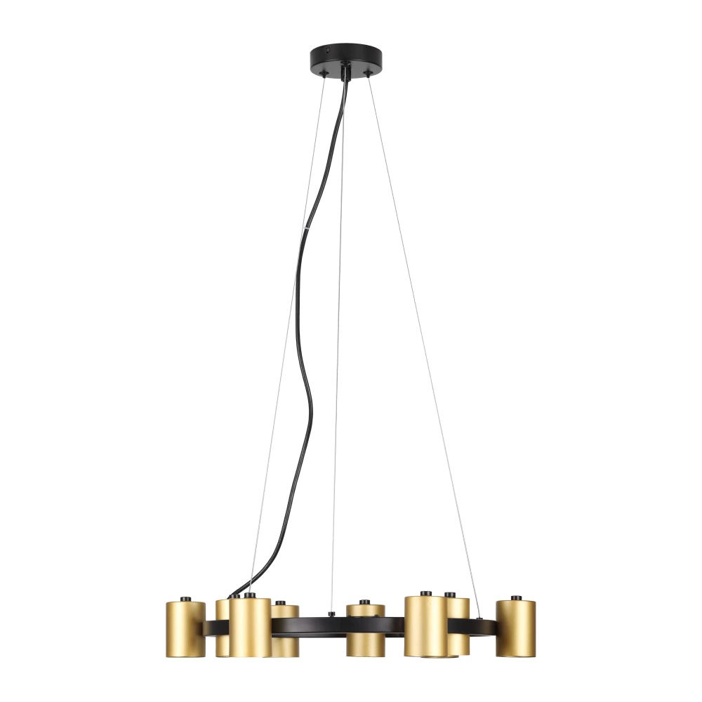 Люстра подвесная Rivoli Хлоя 9х15 Вт GU10 черный/золото