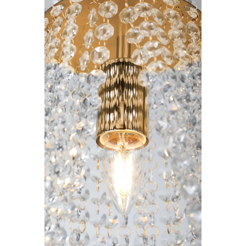 Светильник подвесной Rivoli Кристиана 1х40 Вт Е27 золото