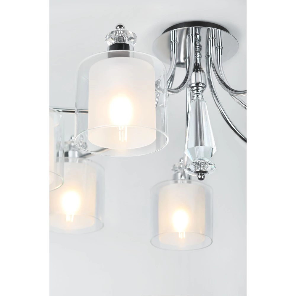 Люстра потолочная Rivoli Лавиния 7х40 Вт Е27 хром