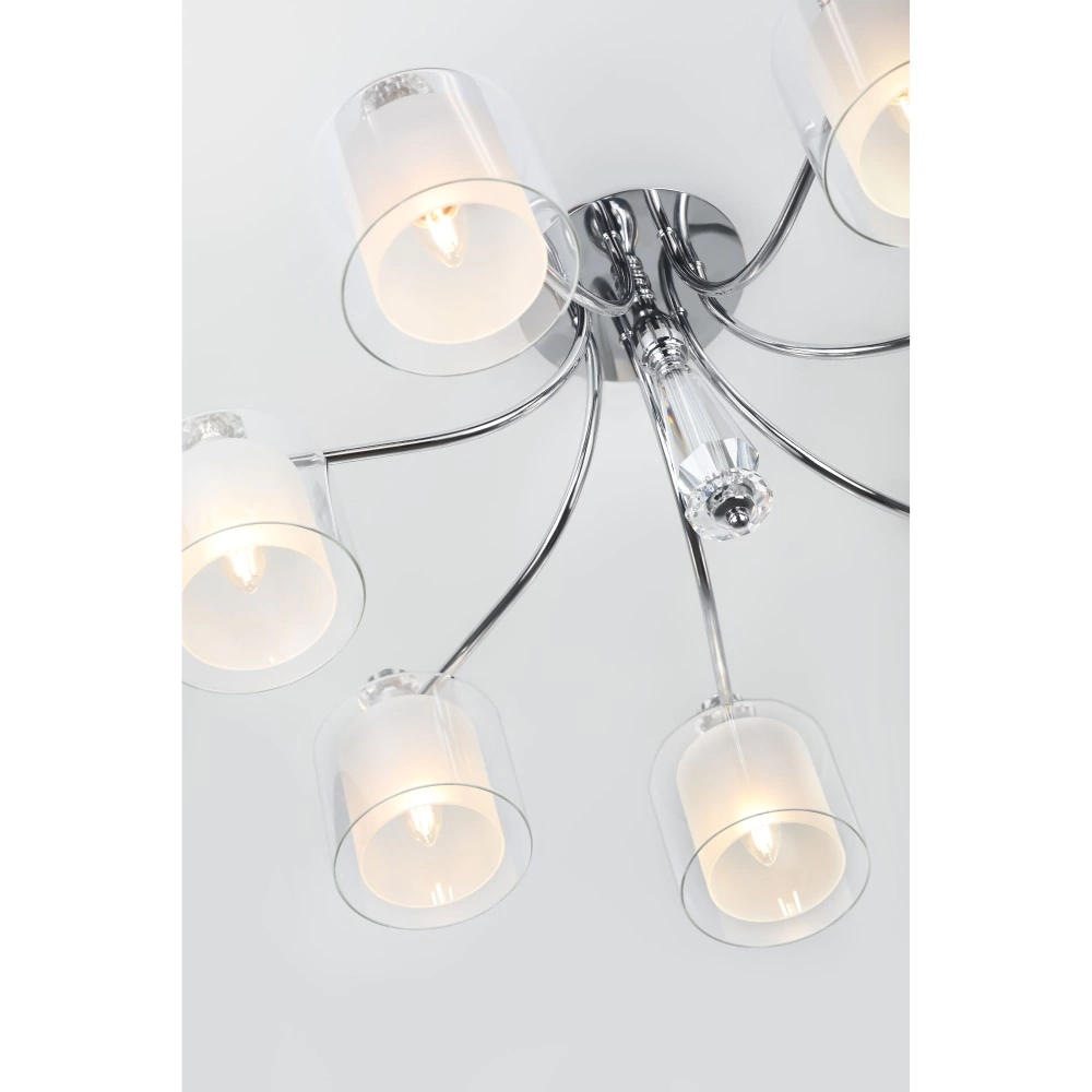 Люстра потолочная Rivoli Лавиния 7х40 Вт Е27 хром