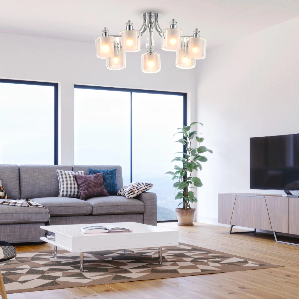 Люстра потолочная Rivoli Лавиния 7х40 Вт Е27 хром