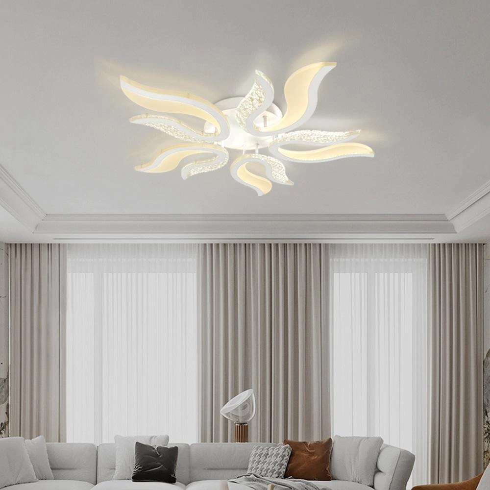 Люстра потолочная IN HOME Флэйм LED 90 Вт с пультом ДУ белый