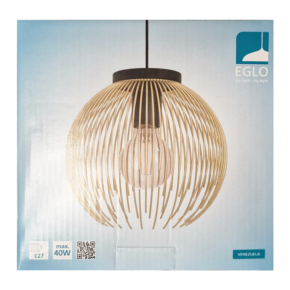 Светильник подвесной EGLO Венесуэлла 1х40 Вт Е27 черный/золото