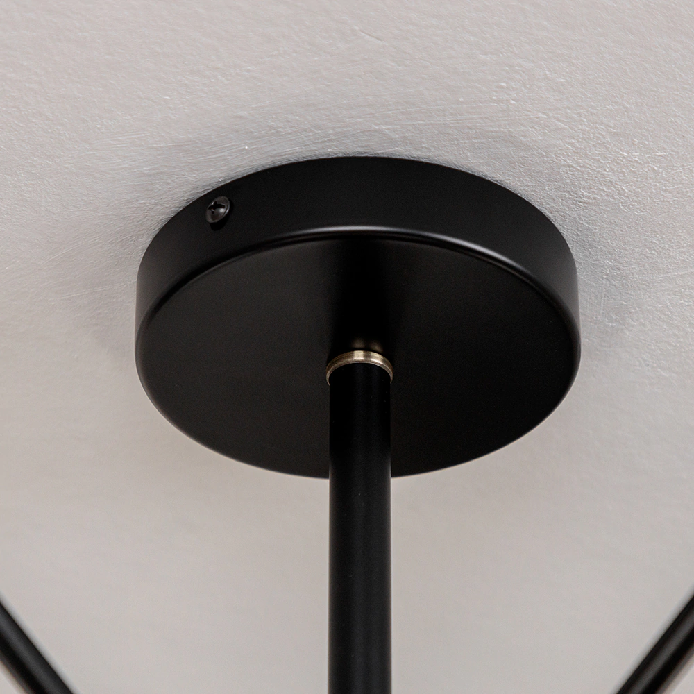 Люстра потолочная 5х60 Вт Е27 черный NEODECO Грей