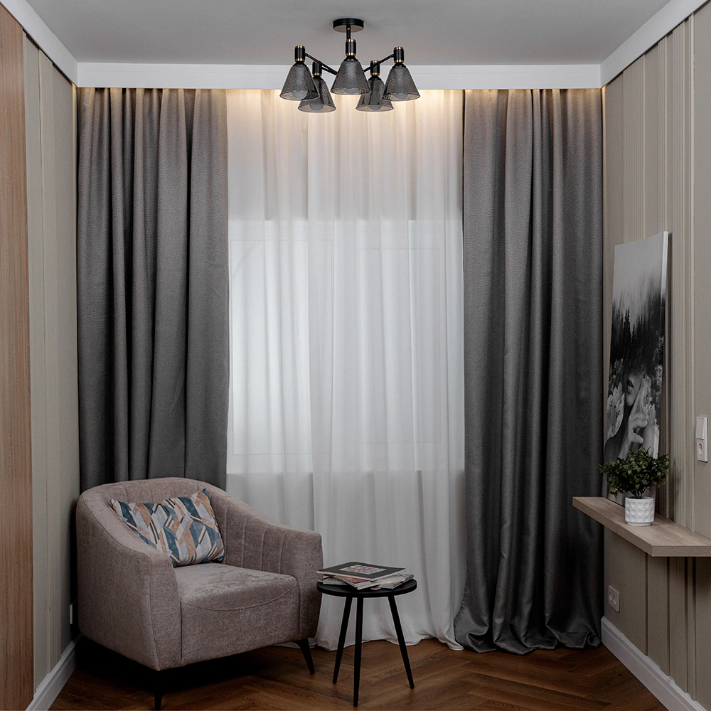 Люстра потолочная 5х60 Вт Е27 черный NEODECO Грей