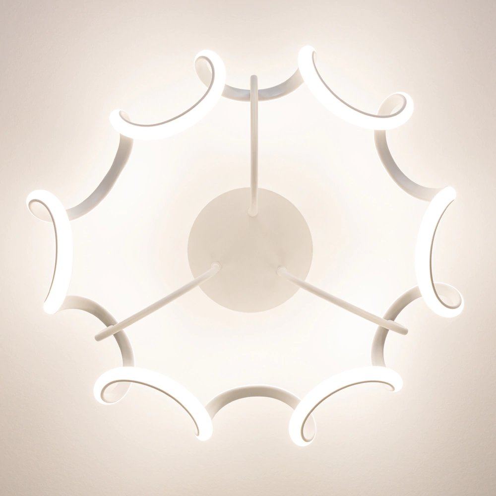 Люстра потолочная LED 80 Вт 3000-6500 К с пультом ДУ белый NEODECO Лакоста