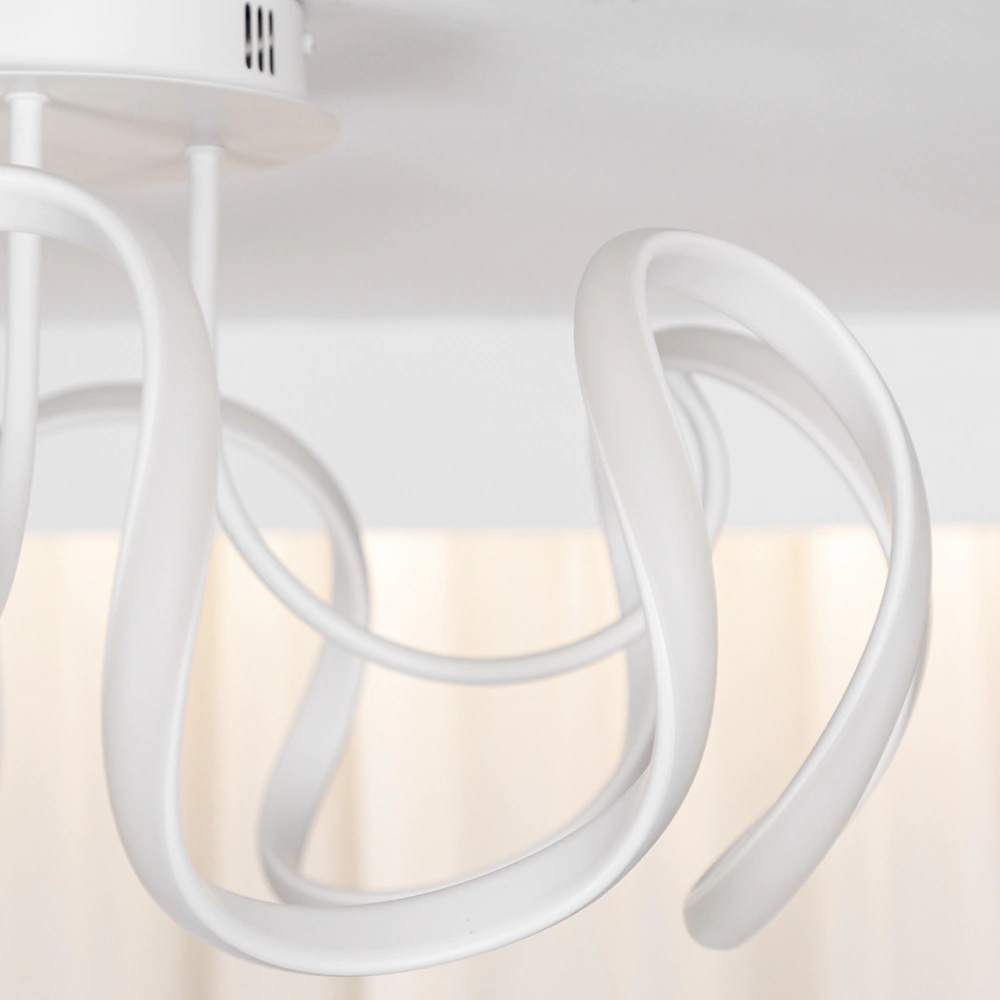 Люстра потолочная LED 80 Вт 3000-6500 К с пультом ДУ белый NEODECO Лакоста