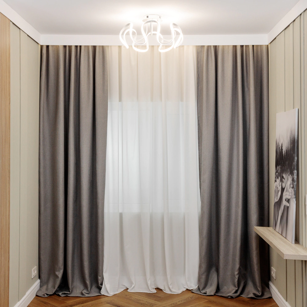 Люстра потолочная LED 80 Вт 3000-6500 К с пультом ДУ белый NEODECO Лакоста