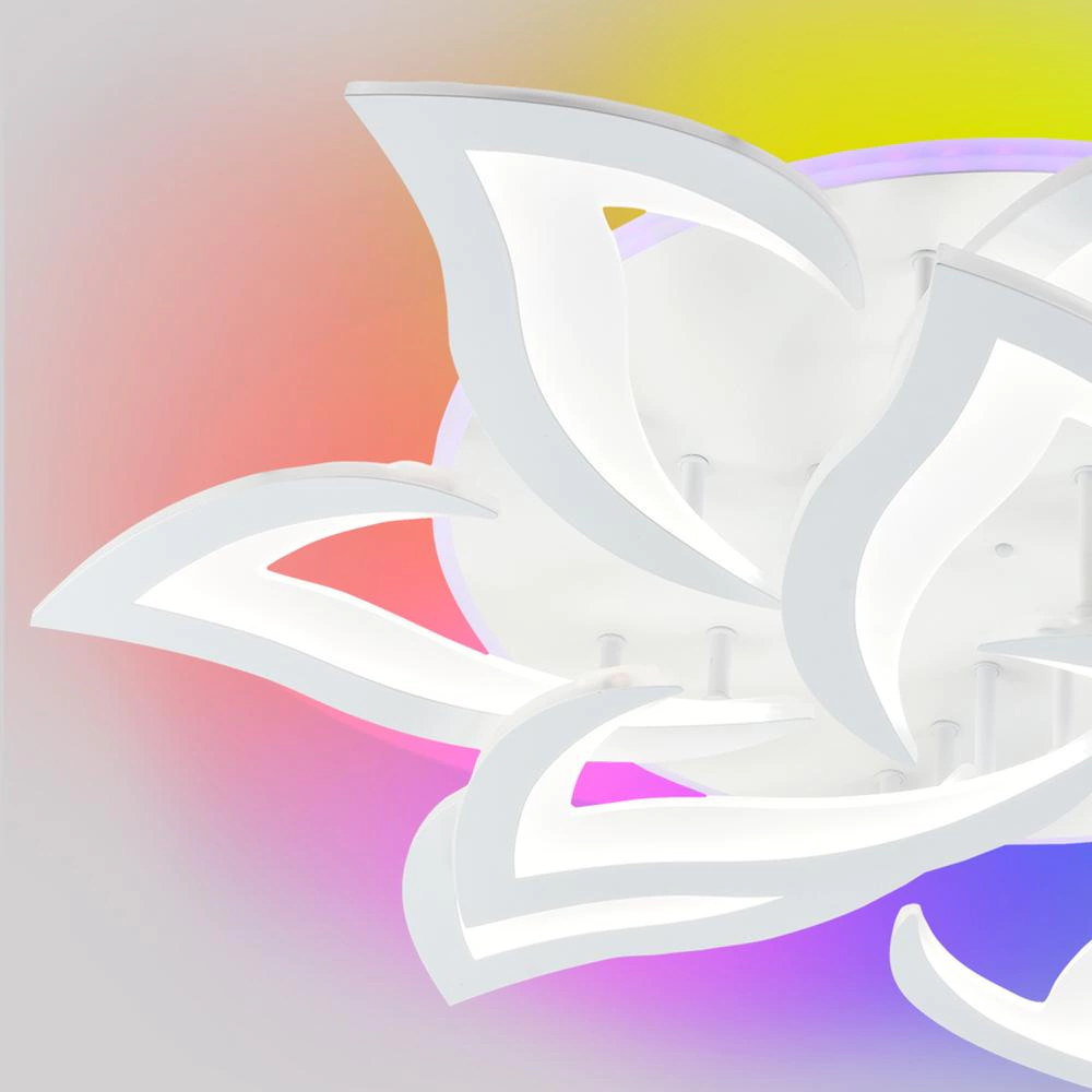 Люстра потолочная Семь Огней Лоренс LED 174 Вт с пультом ДУ RGB белый