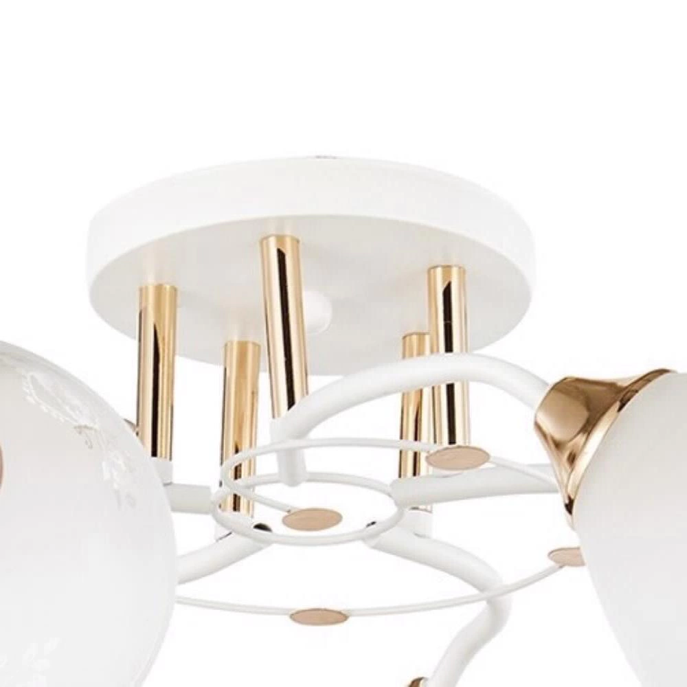 Люстра потолочная Аврора Свет Азалия 5х40 Вт Е27 белый