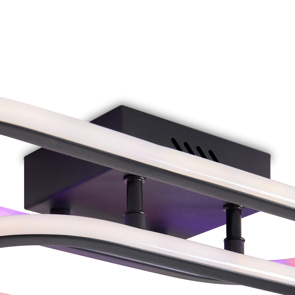 Люстра потолочная FREYA Ола 72 Вт LED RGB с пультом ДУ черный