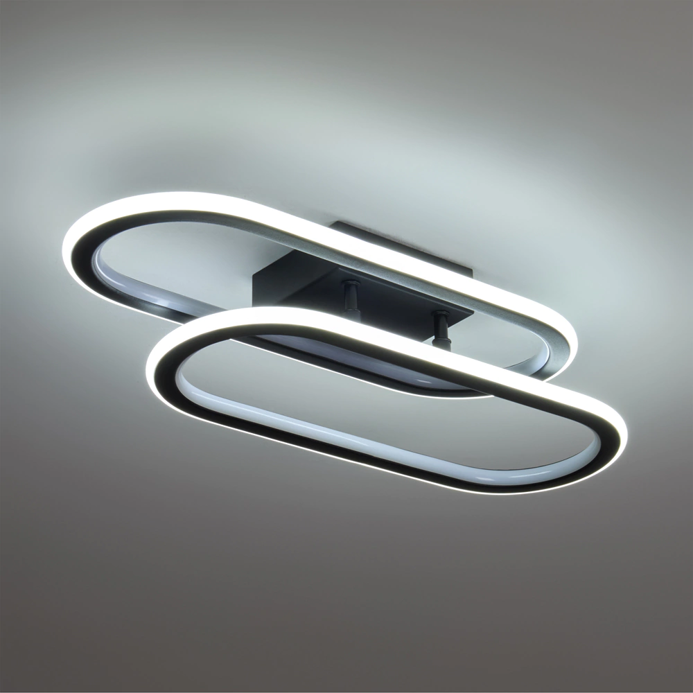 Люстра потолочная FREYA Ола 72 Вт LED RGB с пультом ДУ черный