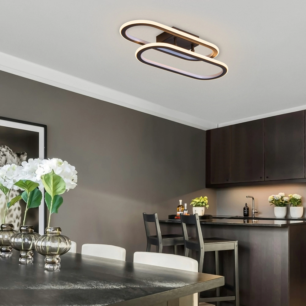 Люстра потолочная FREYA Ола 72 Вт LED RGB с пультом ДУ черный