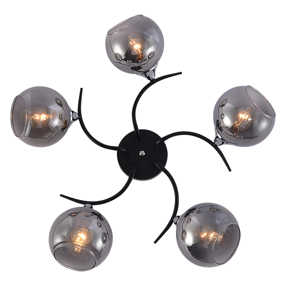 Люстра потолочная Schaffner Соррисо 5х60 Вт Е27 черный